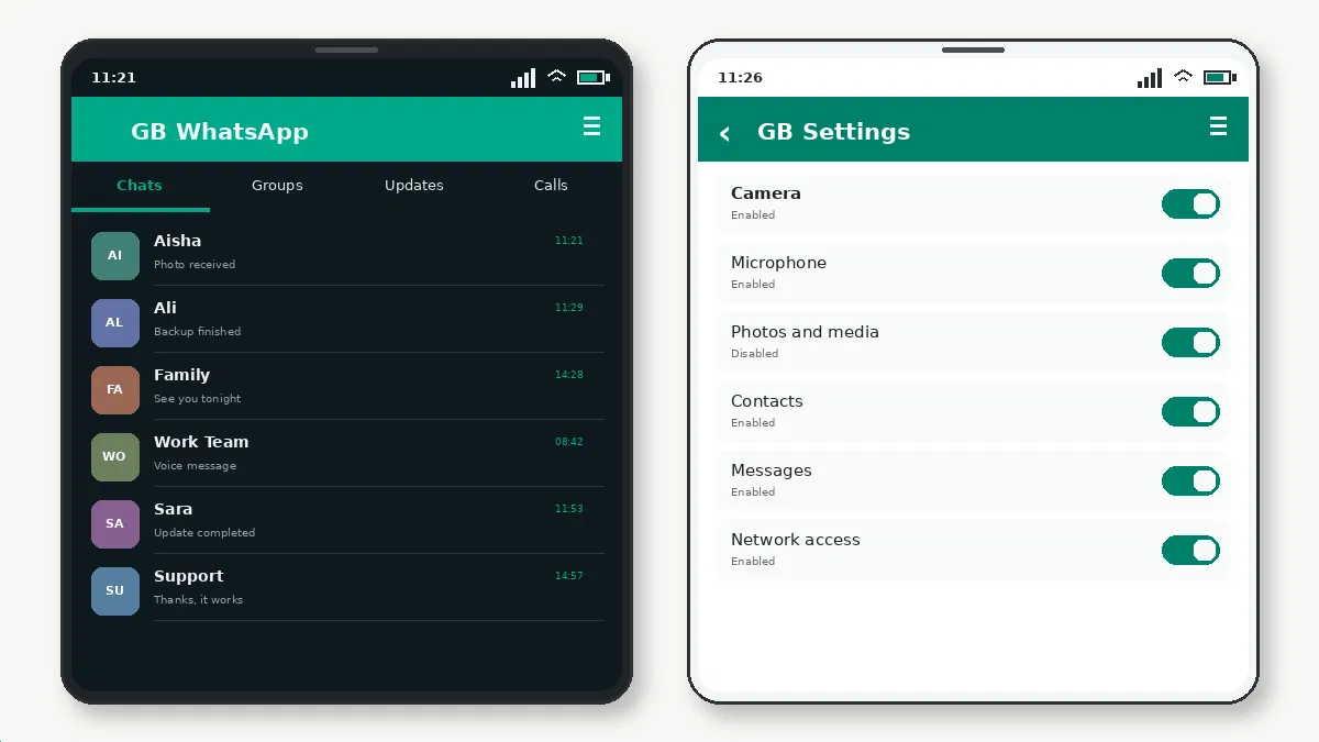 Visual guide for gb whatsapp on google pixel phones.