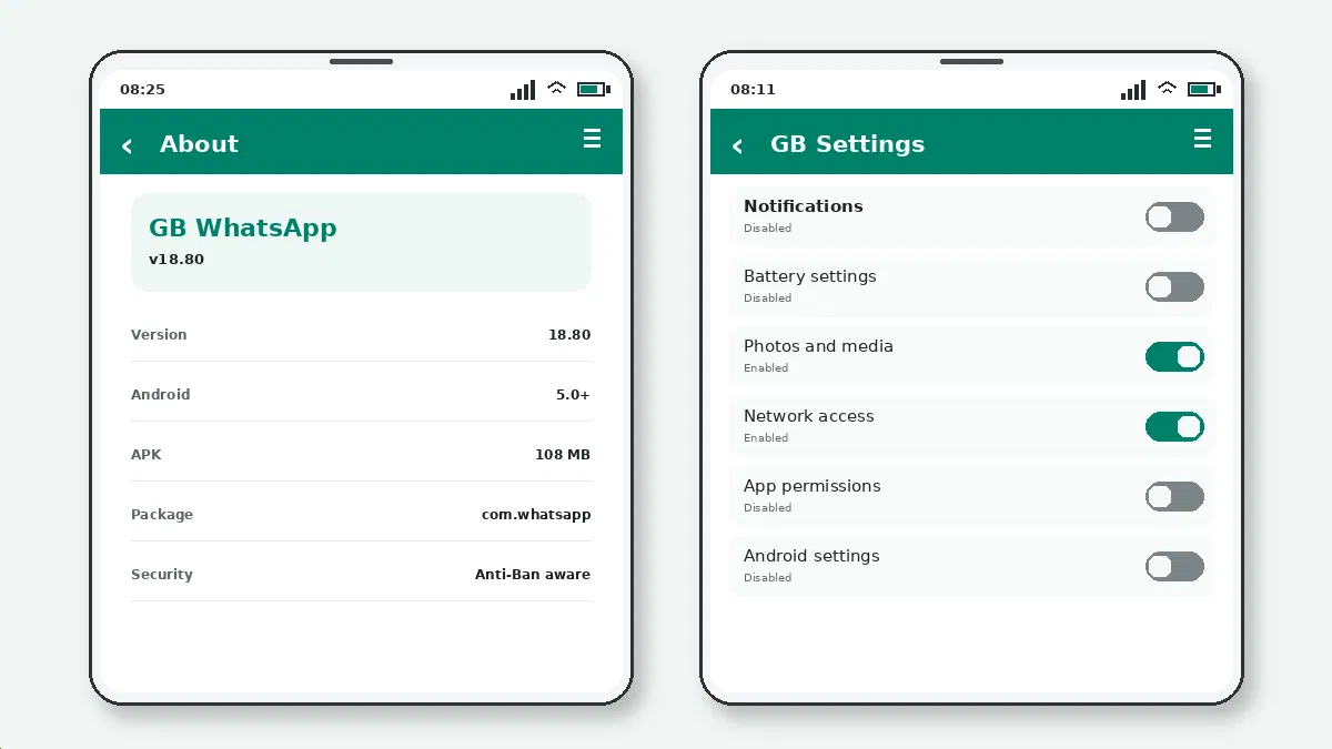 Visual guide for gb whatsapp security checklist before installation.