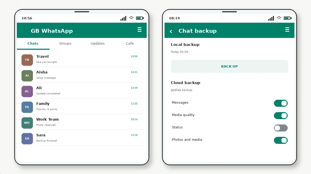 Visual guide for how to update gb whatsapp.