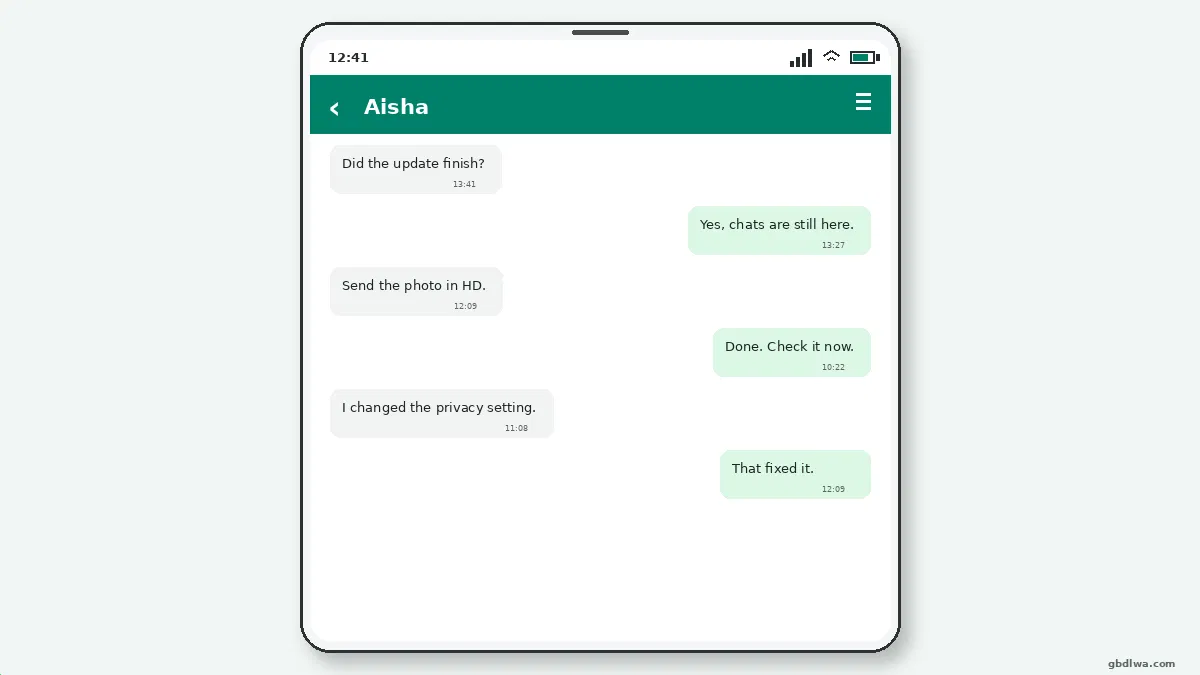 Visual guide for how to restore deleted chats in gb whatsapp.