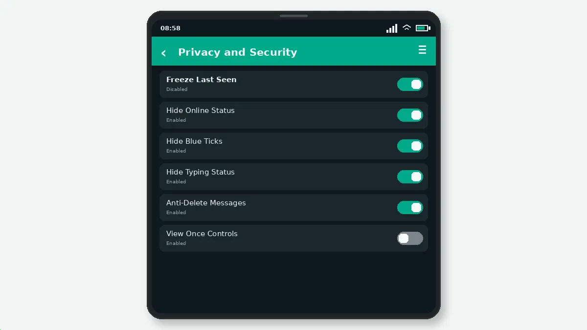 Visual guide for how to send large files with gb whatsapp.