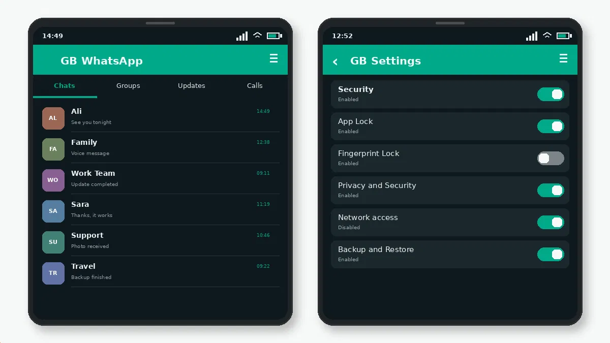 Visual guide for how to use two whatsapp accounts on one phone.