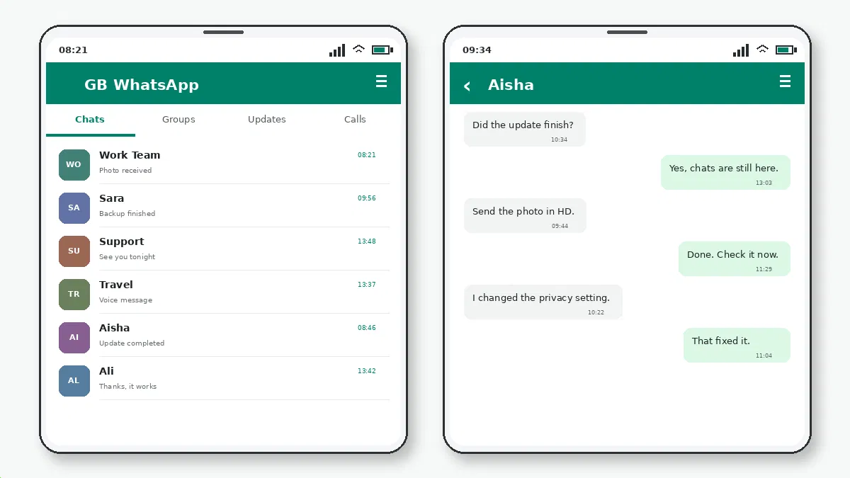 Visual guide for how to use two whatsapp accounts on one phone.