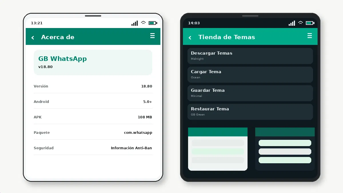 Cómo Personalizar la Pantalla de Chat de GB WhatsApp — captura de pantalla