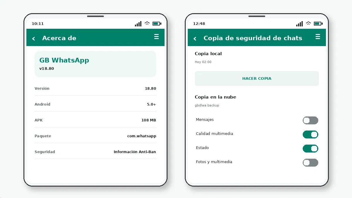 Cómo Exportar un Chat de GB WhatsApp — captura de pantalla