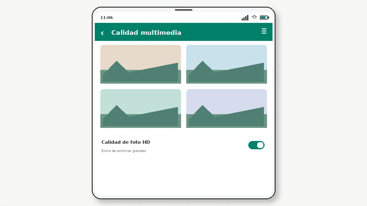 Cómo Enviar Fotos de Alta Calidad en GB WhatsApp — captura de pantalla