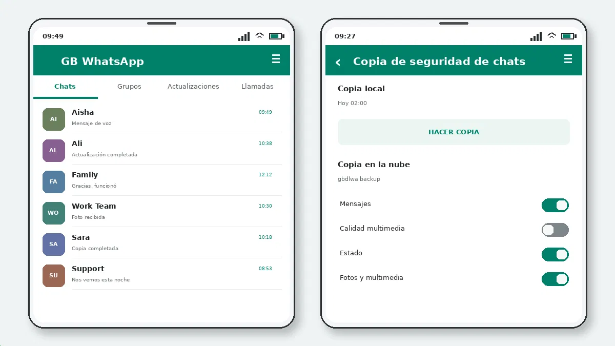 Cómo Restaurar Chats Eliminados en GB WhatsApp — captura de pantalla
