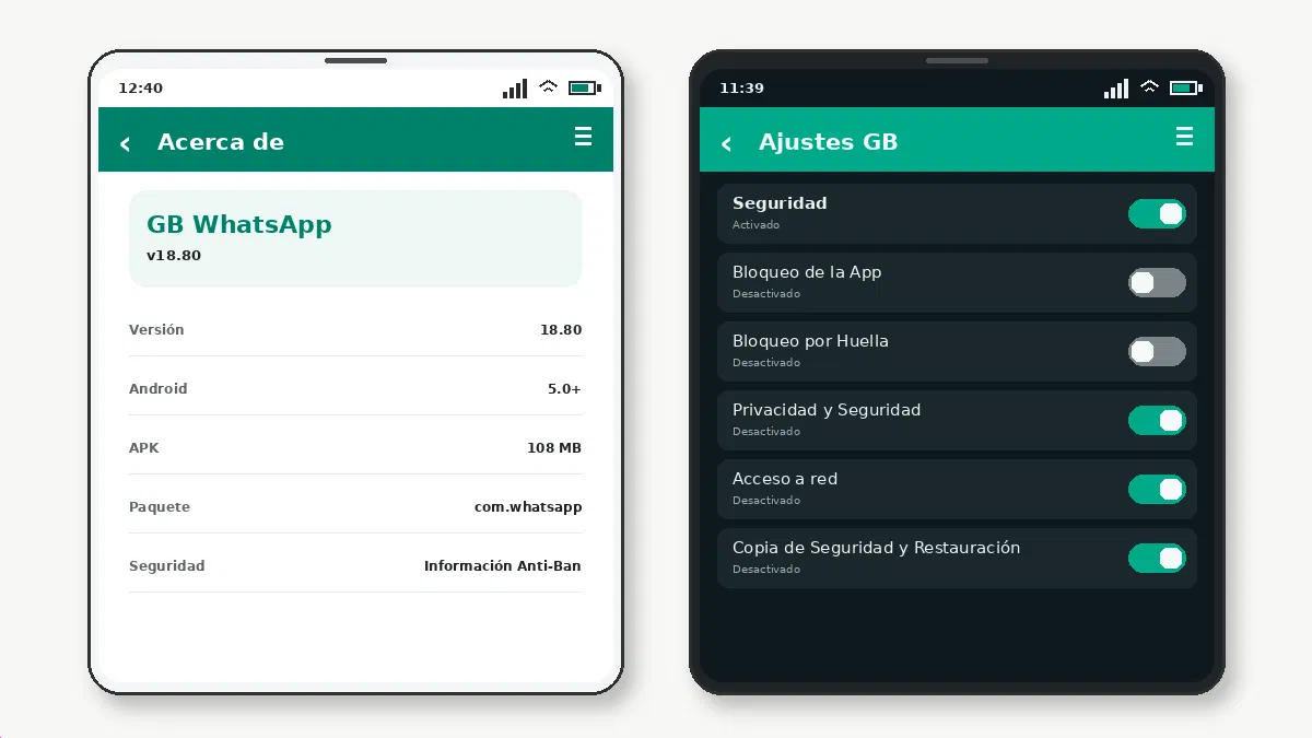 Cómo Usar el Bloqueo por Huella en GB WhatsApp — captura de pantalla