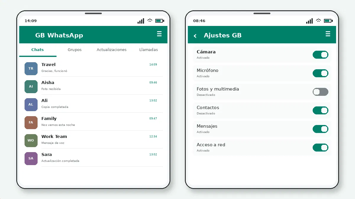 Usar GB WhatsApp en un Android con Poco Almacenamiento — captura de pantalla