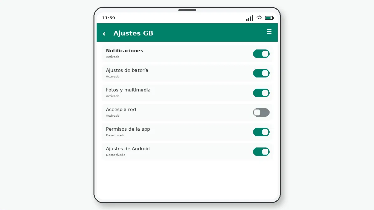 GB WhatsApp en Android 15: Guía de Compatibilidad — captura de pantalla