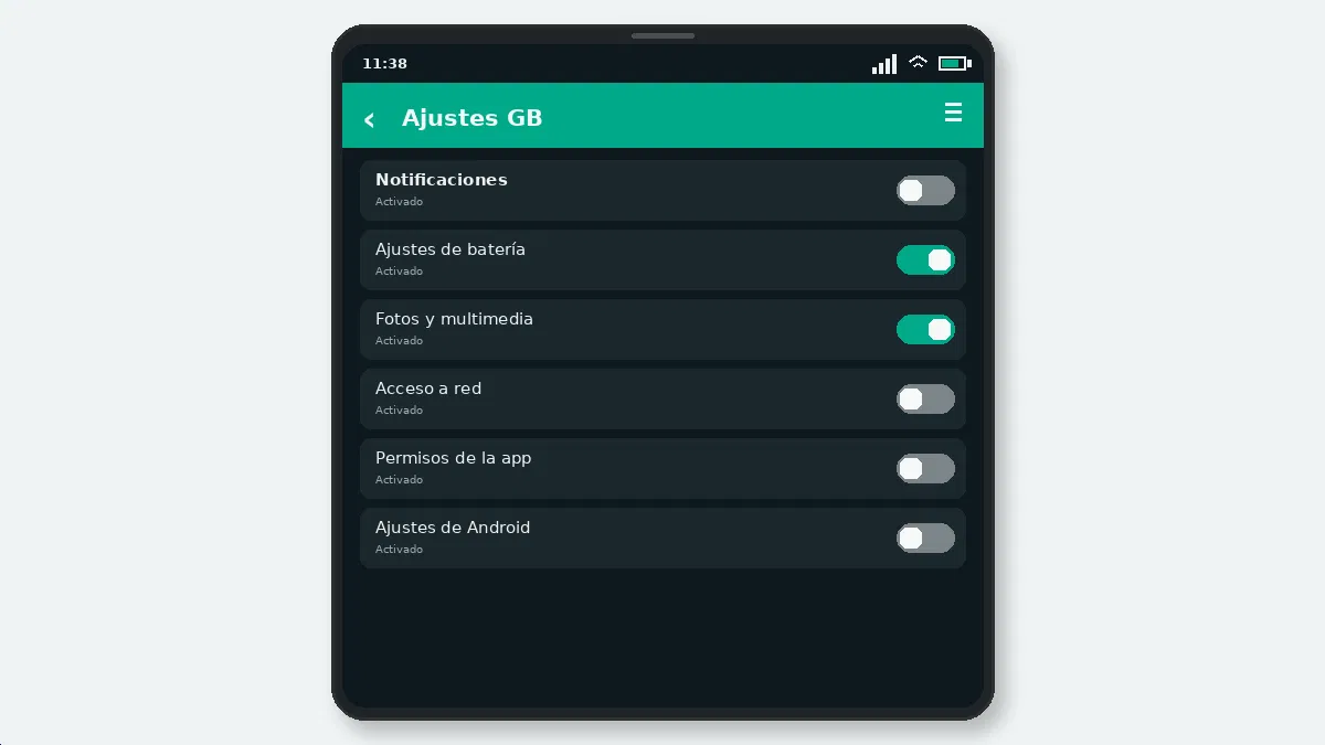 GB WhatsApp en Teléfonos Vivo — captura de pantalla