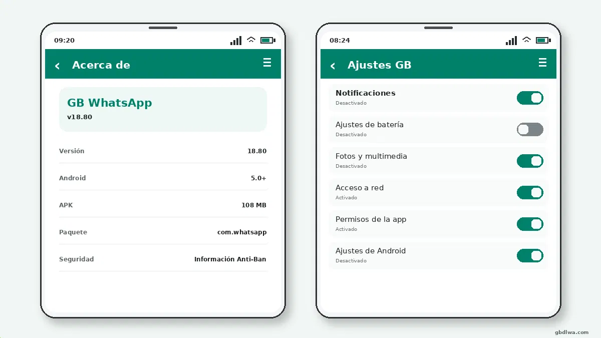 GB WhatsApp en Teléfonos OPPO — captura de pantalla