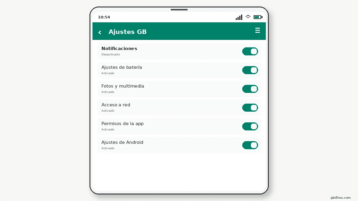 GB WhatsApp en Teléfonos Xiaomi y Redmi — captura de pantalla