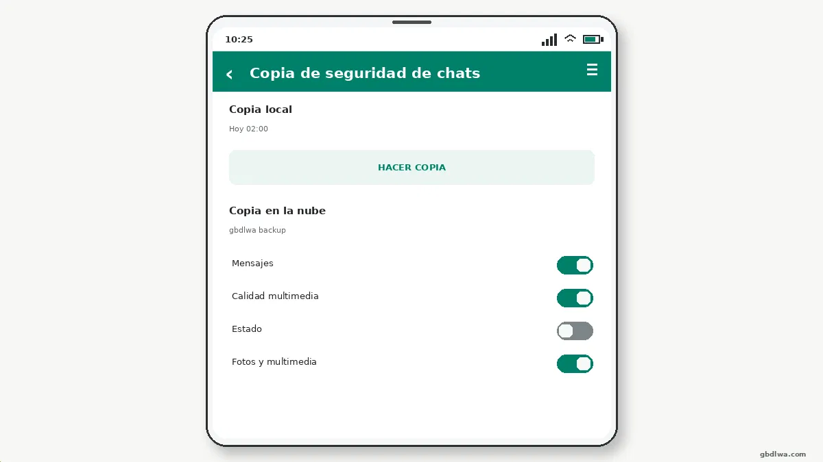 La Copia de Seguridad de GB WhatsApp No se Restaura — captura de pantalla