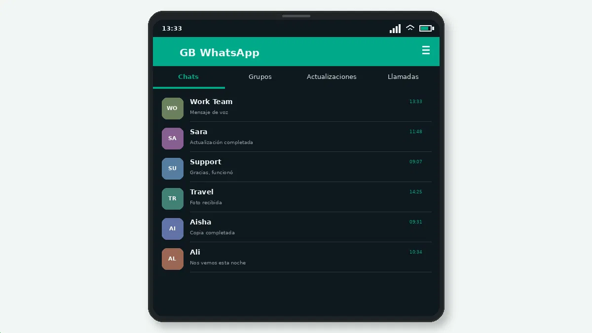 GB WhatsApp vs FM WhatsApp — captura de pantalla