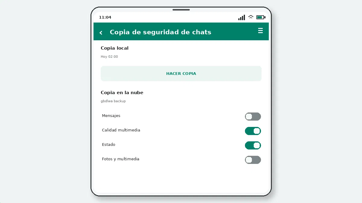 Copia de Seguridad y Restauración — captura de pantalla 10