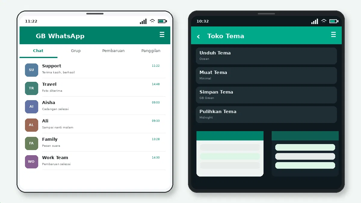 Tema GB WhatsApp: Panduan Kustomisasi Lengkap — tangkapan layar