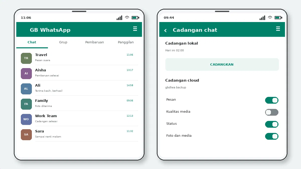 Cara Memigrasikan GB WhatsApp ke WhatsApp Resmi — tangkapan layar