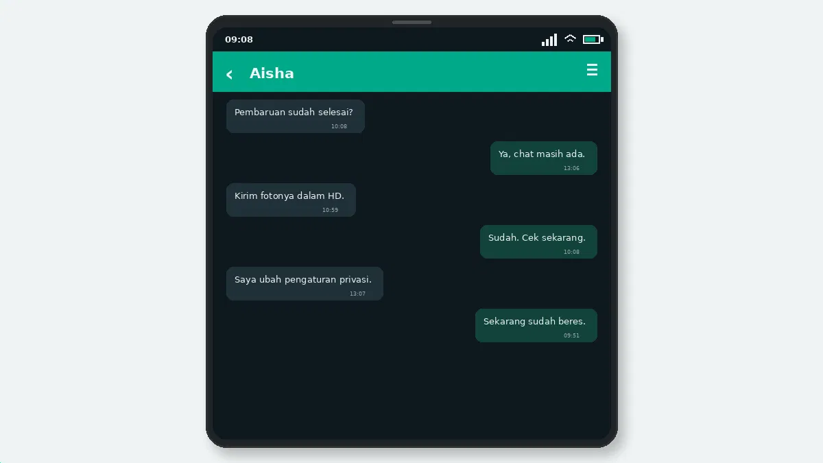 Cara Membaca Pesan yang Dihapus di GB WhatsApp — tangkapan layar