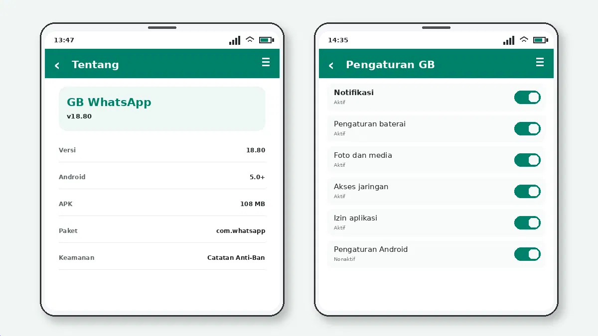 GB WhatsApp di Ponsel Realme — tangkapan layar