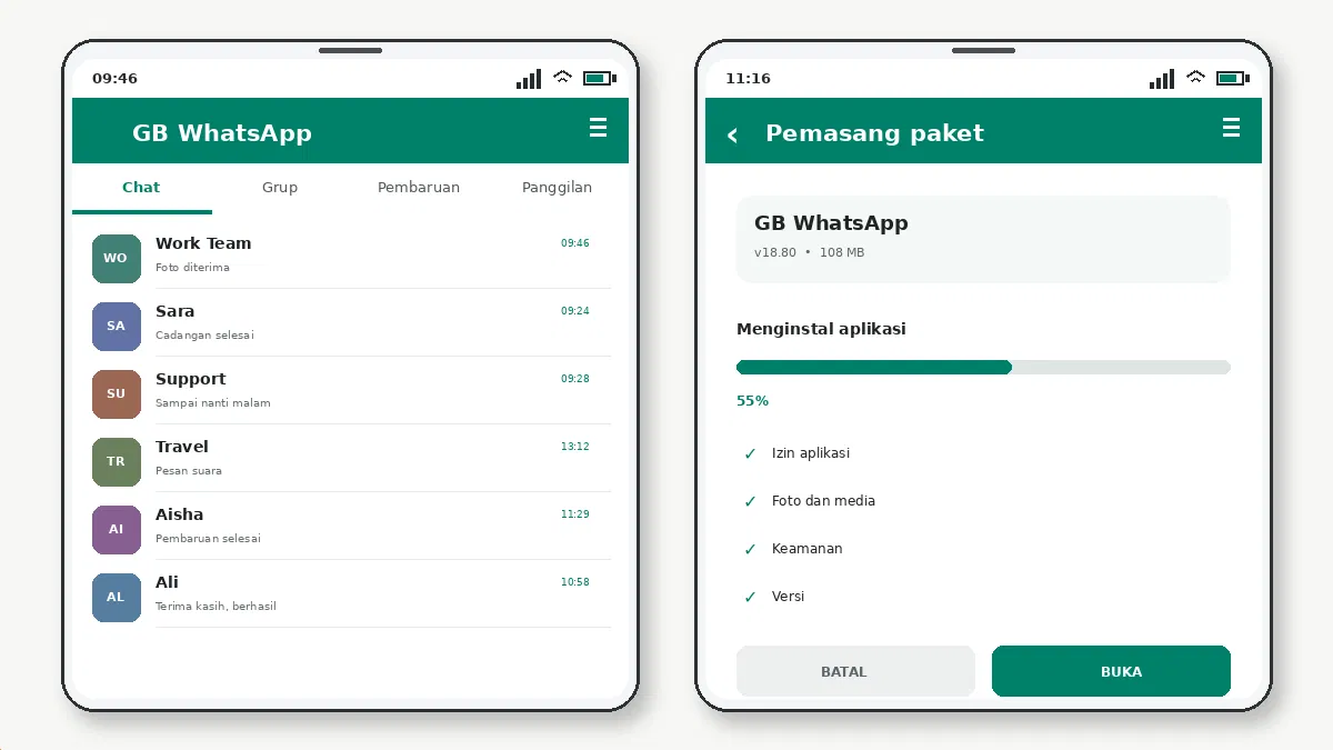 Kesalahan Mengurai Paket GB WhatsApp: Cara Mengatasinya — tangkapan layar