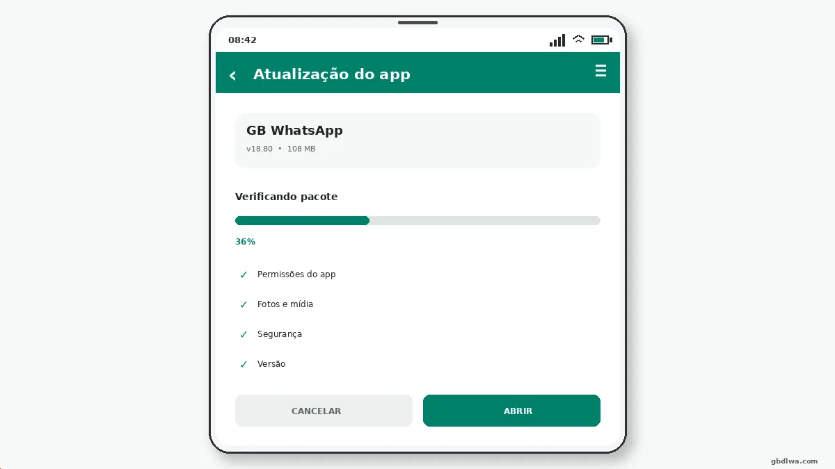Como Atualizar o GB WhatsApp — captura de tela