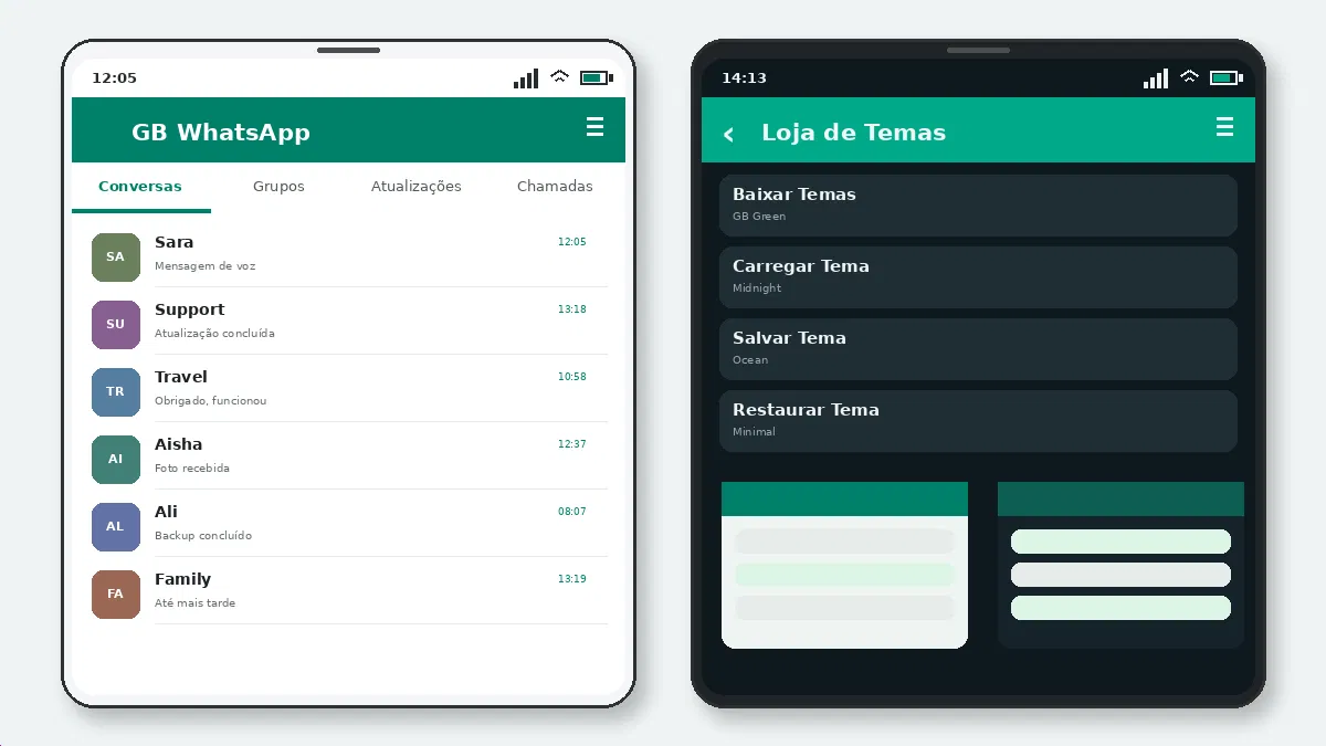 Como Alterar o Estilo dos Emojis no GB WhatsApp — captura de tela
