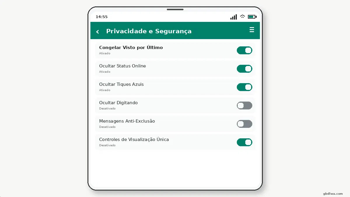 Como Funcionam as Mensagens Anti-Exclusão no GB WhatsApp — captura de tela