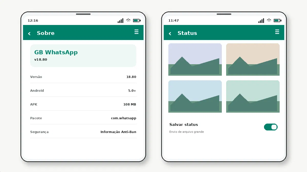 Como Salvar um Status do GB WhatsApp — captura de tela