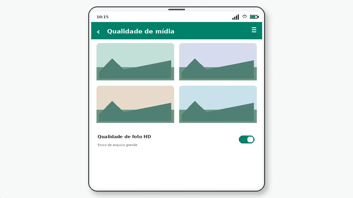 Como Enviar Fotos em Alta Qualidade no GB WhatsApp — captura de tela