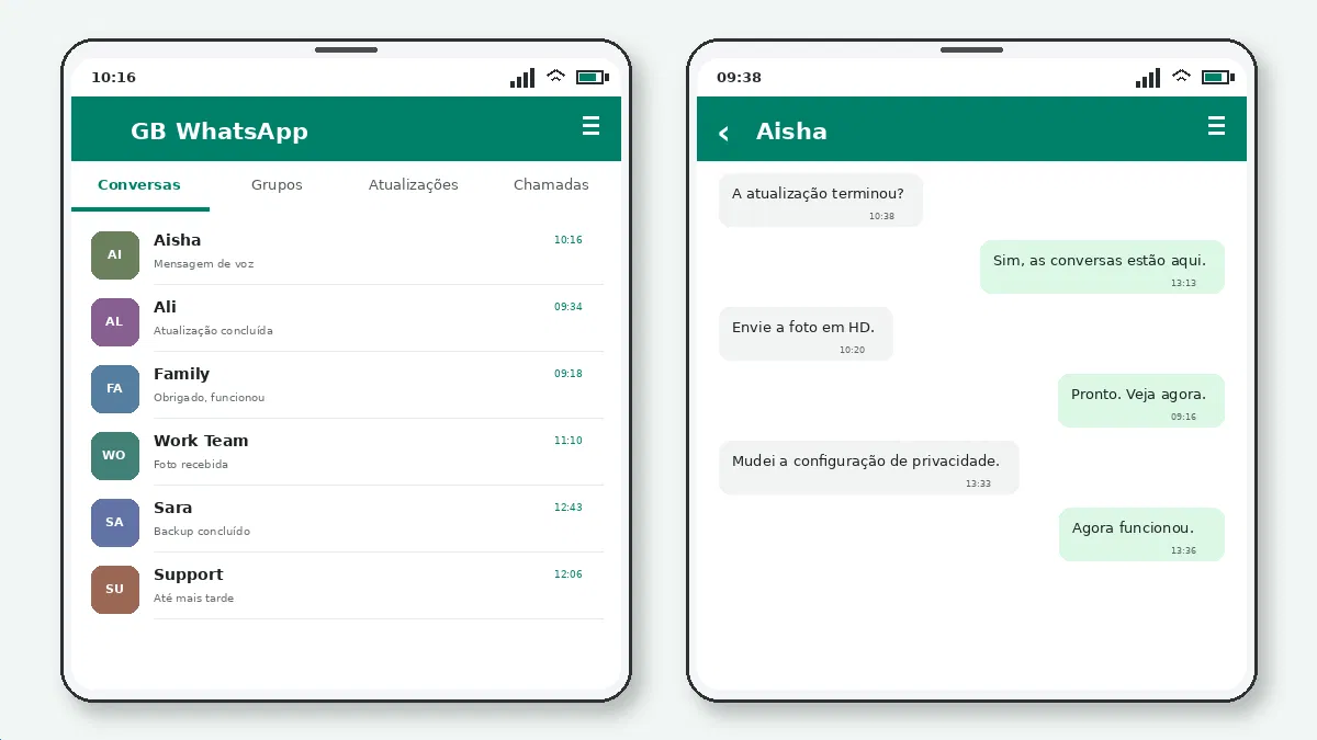 Como Agendar Mensagens no GB WhatsApp — captura de tela