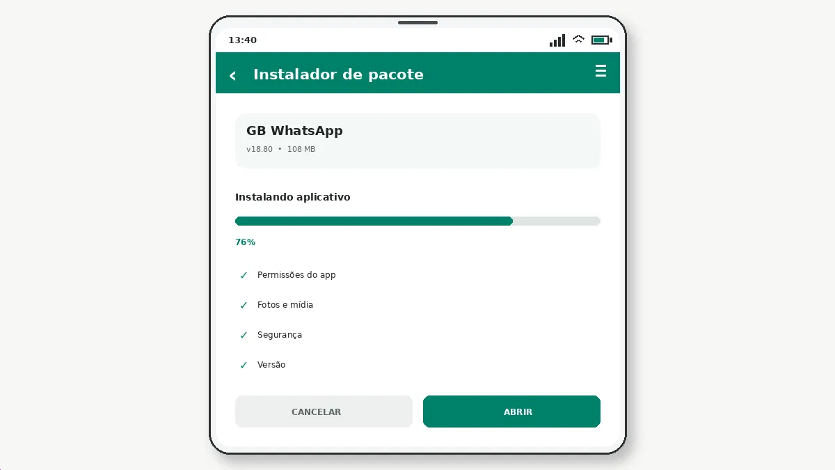 Como Verificar um APK do GB WhatsApp Antes de Instalar — captura de tela