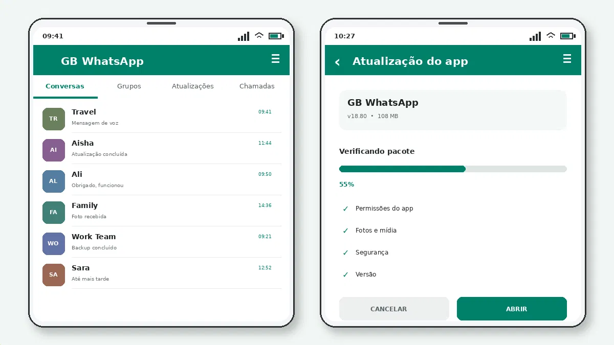Erro de Atualização do GB WhatsApp: Como Corrigir — captura de tela