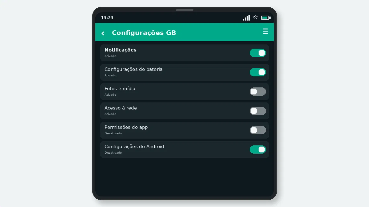 GB WhatsApp Gastando Muita Bateria: Causas e Soluções — captura de tela