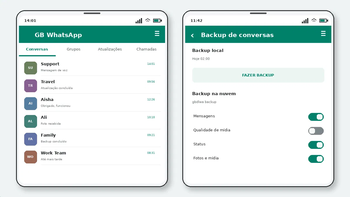 Como Transferir o GB WhatsApp para um Celular Novo — captura de tela