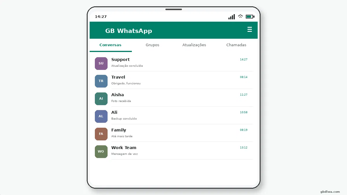 Mensagens do GB WhatsApp Não Enviam ou Não Chegam — captura de tela