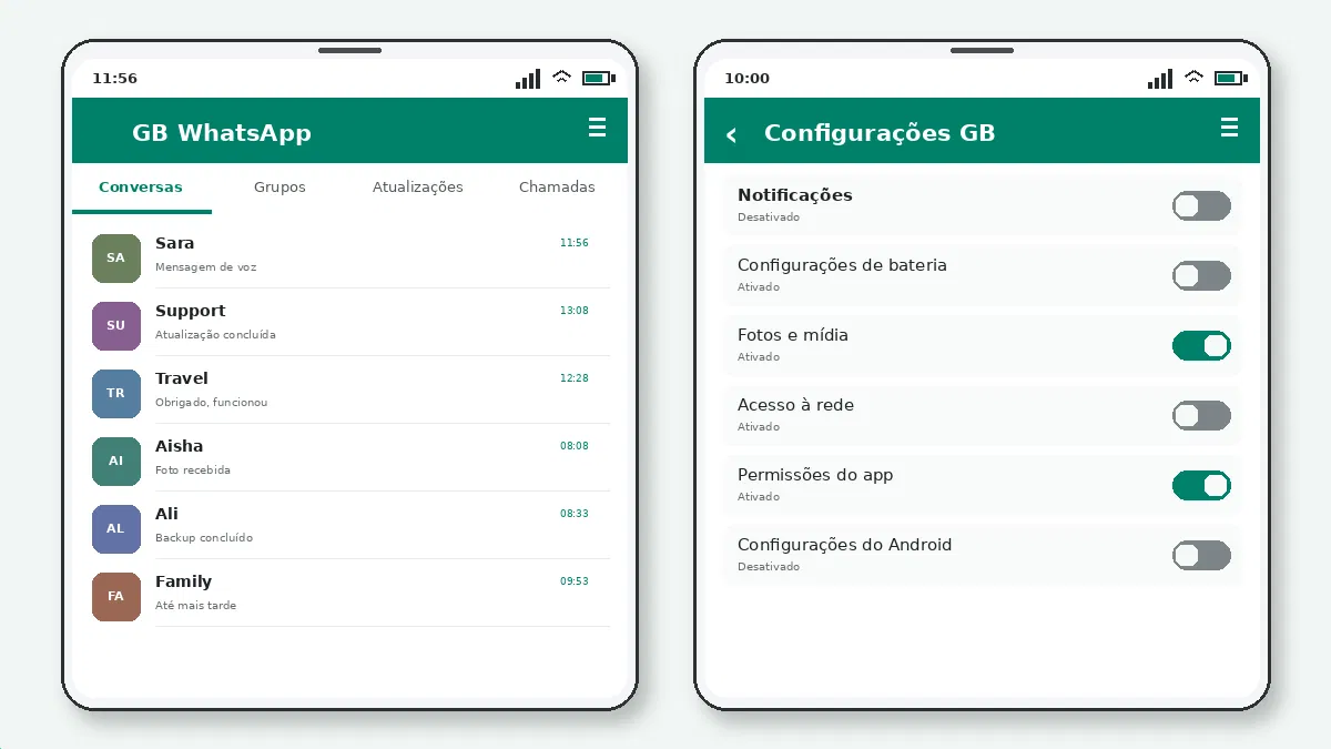 Guia de Compatibilidade do GB WhatsApp com Android — captura de tela