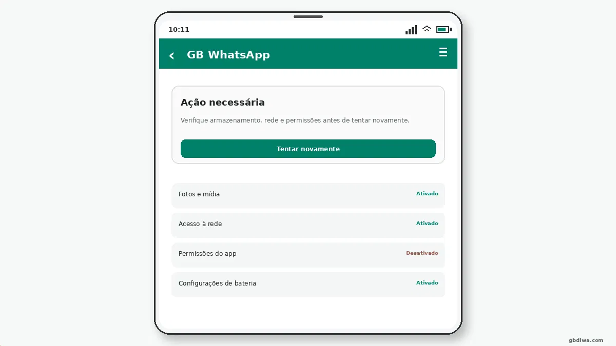O que verificar — captura de tela 2