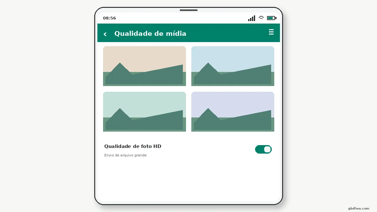 Mídia do GB WhatsApp Não Baixa — captura de tela